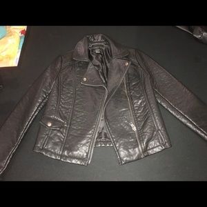 Faux leather jacket new without tags biker
